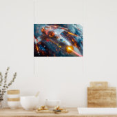 Raumfahrt Poster (Küche)