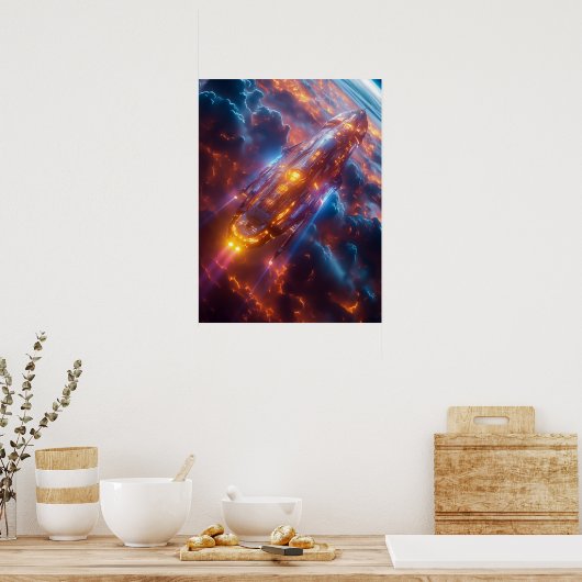 Raumfahrt Poster (Küche)