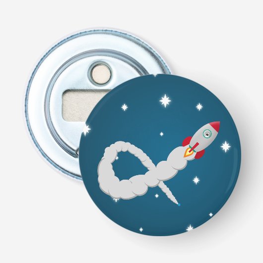 Raumfahrt-Raketenstart Flaschenöffner (Vorderseite)