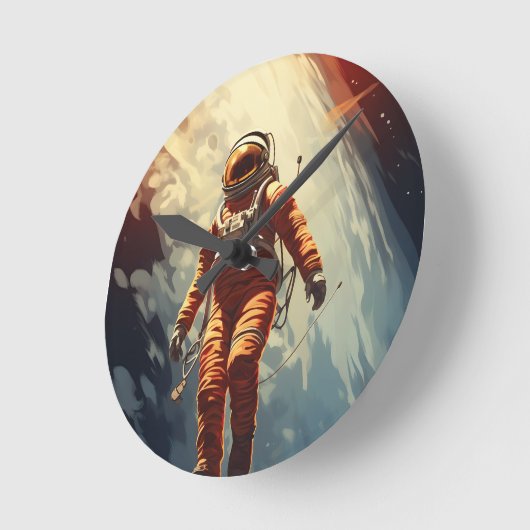 Raumfahrt Runde Wanduhr (Winkel)