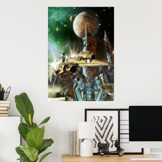 Raumfahrt und Alien Poster (Heimbüro)