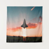 Raumfahrt Wandteppich (Vorderseite)