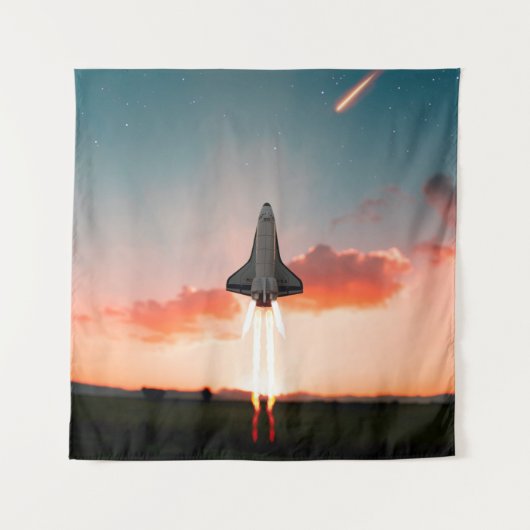 Raumfahrt Wandteppich (Vorderseite)