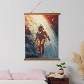 Raumfahrt Wandteppich Mit Holzrahmen (Schlafzimmer)