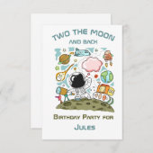 Raumfahrtakteur Zwei Themen des Moon und Back Part Einladung (Vorne/Hinten)