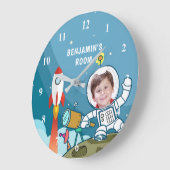 Raumfahrtaktivitäten Anzug für Foto Kids Room Große Wanduhr (Winkel)