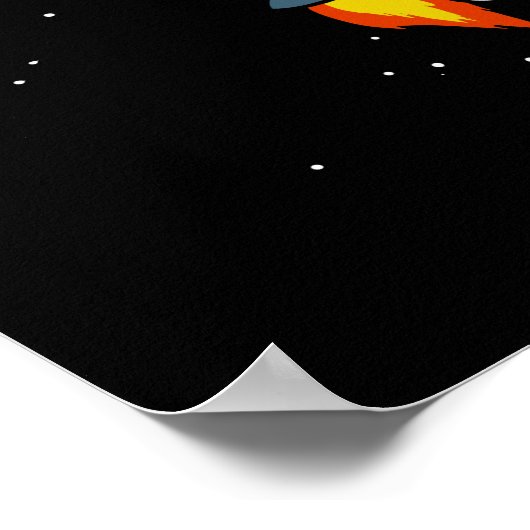 Raumfahrtbehörde Buch Reading Nerd Kosmic Poster (Ecke)