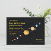 Raumfahrteinladung Einladung (Stehend Vorderseite)