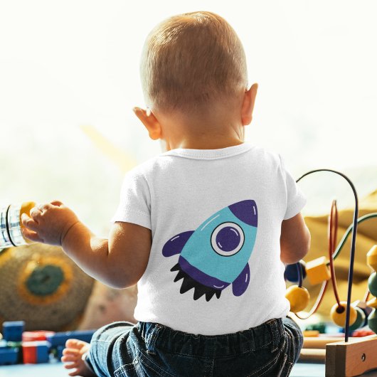 Raumfahrtflugzeug-Cartoon Baby T-shirt
