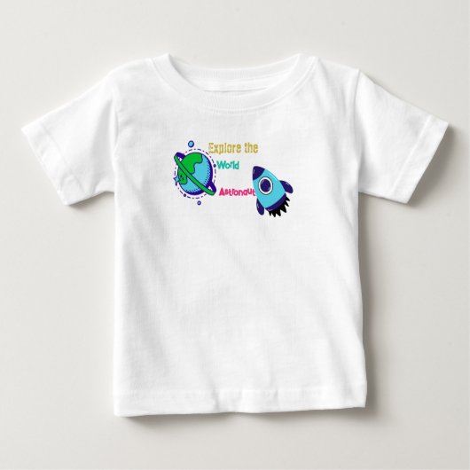 Raumfahrtflugzeug-Cartoon Baby T-shirt (Vorderseite)