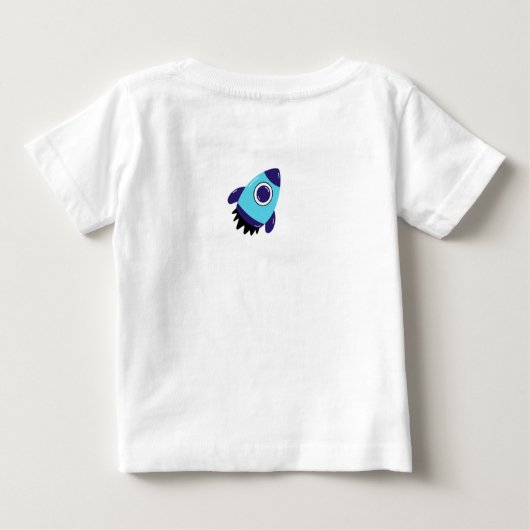 Raumfahrtflugzeug-Cartoon Baby T-shirt (Rückseite)