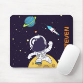 Raumfahrtflugzeug schwimmt im Weltraum Mousepad (Mit Mouse)