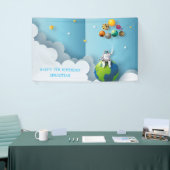 Raumfahrtgalaxie-Planeten 1. Geburtstag-Party Banner (Messeveranstaltung)