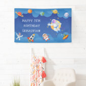 Raumfahrtgalaxie-Planeten Geburtstagsparty Banner (Insitu)