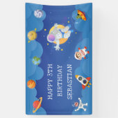 Raumfahrtgalaxie-Planeten Geburtstagsparty Banner (Vertikal)