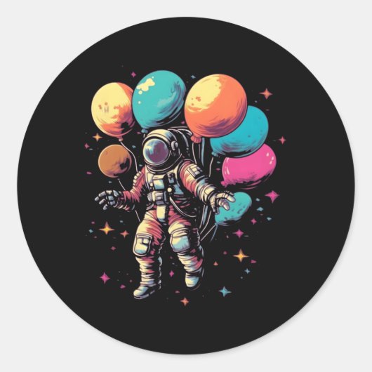 Raumfahrtgalaxie Runder Aufkleber (Vorderseite)