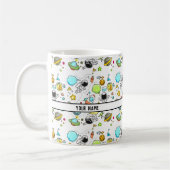 Raumfahrtmission - Cartoon Pattern - Individuelle  Kaffeetasse (Links)
