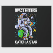 Raumfahrtmission der Astronauten Geschenkpapier (Flach)