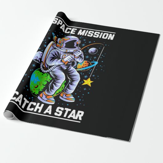 Raumfahrtmission der Astronauten Geschenkpapier (Ungerollt)