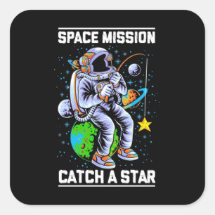 Raumfahrtmission der Astronauten Quadratischer Aufkleber