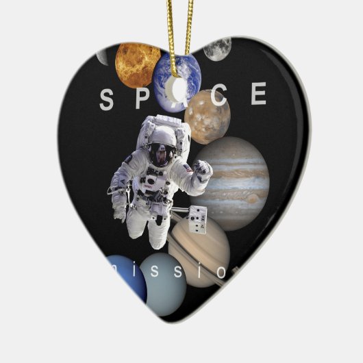 Raumfahrtmission Sonnensysteme Keramikornament (Links)