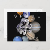 Raumfahrtmission Sonnensysteme Postkarte (Vorne/Hinten)