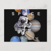 Raumfahrtmission Sonnensysteme Postkarte (Vorderseite)