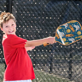 Raumfahrtmuster, Cooler Text Pickleball Schläger