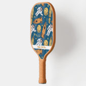 Raumfahrtmuster, Cooler Text Pickleball Schläger (Links)