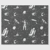 Raumfahrtmuster Geschenkpapier (Flach)