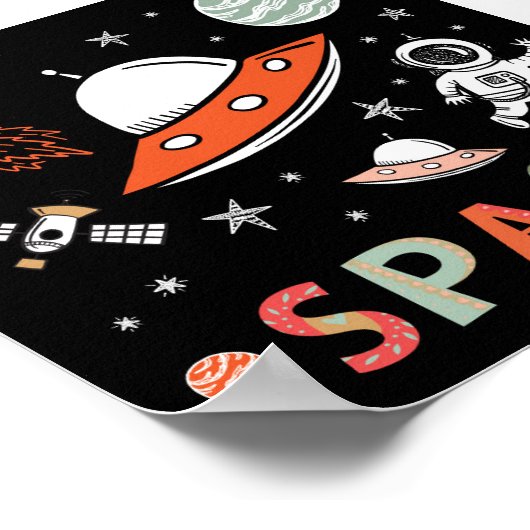 Raumfahrtplaneten Poster (Ecke)