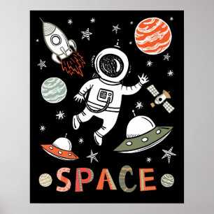 Raumfahrtplaneten Poster