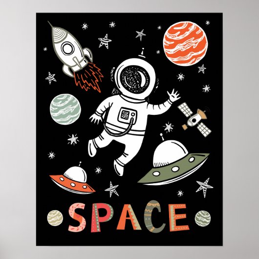 Raumfahrtplaneten Poster (Vorne)