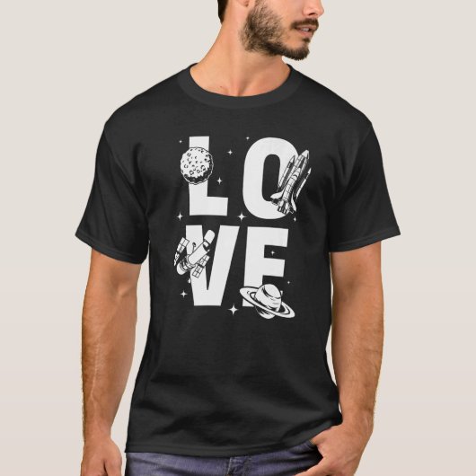 Raumfahrtschiff Liebe Rocket Scientist T-Shirt (Vorderseite)