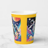 Raumfahrtschiffe in einer Pastelgalaxie Pappbecher (Links)