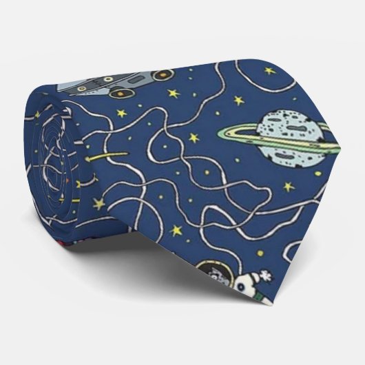 Raumfahrtschiffe und Raumschiffe Krawatte (Gerollt)