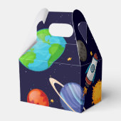 Raumfahrtspartei Birthday Party Geschenkschachtel (Rückseite)