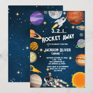 Raumfahrtspartei Erster Geburtstag Einladung