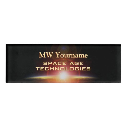 Raumfahrttechnologien, Solarenergie Namenschild (Vorderseite)