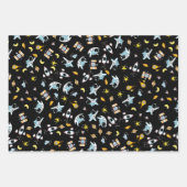 Raumfahrtthema Geschenkpapier Set (Vorderseite 2)