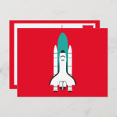 Raumfahrzeug Postkarte (Vorne/Hinten)