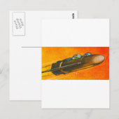 Raumfahrzeug Postkarte (Vorne/Hinten)