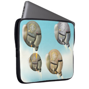 Raumfahrzeuge, die durch den Planeten fliegen Laptopschutzhülle