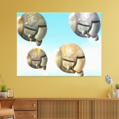 Raumfahrzeuge, die durch den Planeten fliegen Leinwanddruck (Insitu (Wohnzimmer))