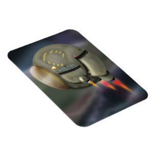 Raumfahrzeuge, die durch den Planeten fliegen Magnet