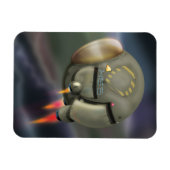 Raumfahrzeuge, die durch den Planeten fliegen Magnet (Horizontal)