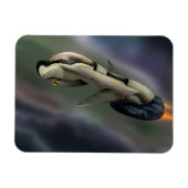 Raumfahrzeuge, die durch den Planeten fliegen Magnet (Horizontal)