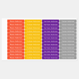 Raumfarben Namensschilder für Kinder wasserdicht Etiketten