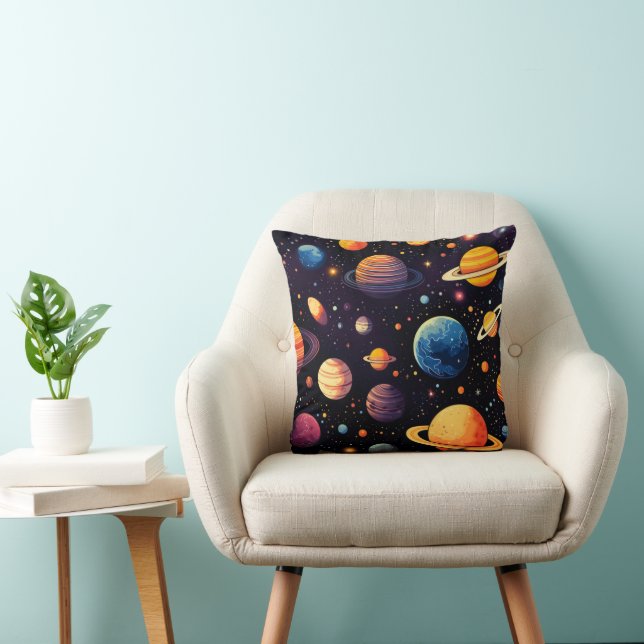 Raumfarbenfrohe Planeten Kissen (Stuhl )
