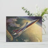 Raumflugzeug-Erde der Vintagen Science Fiction (Stehend Vorderseite)